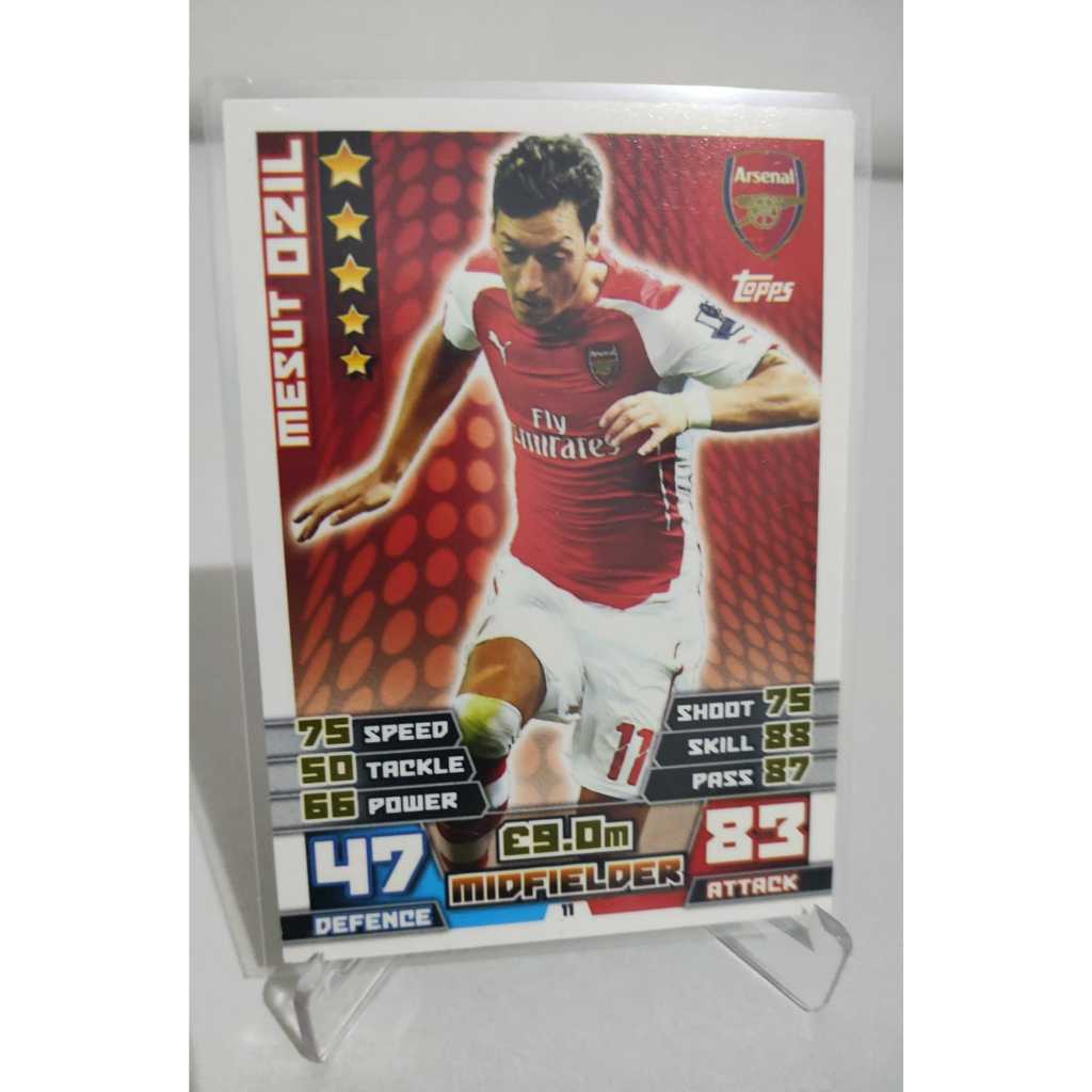 kartu mesut ozil arsenal match attax