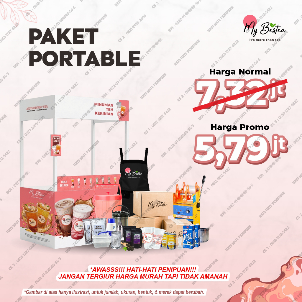 Paket Lengkap Usaha Minuman Teh - Paket Portable
