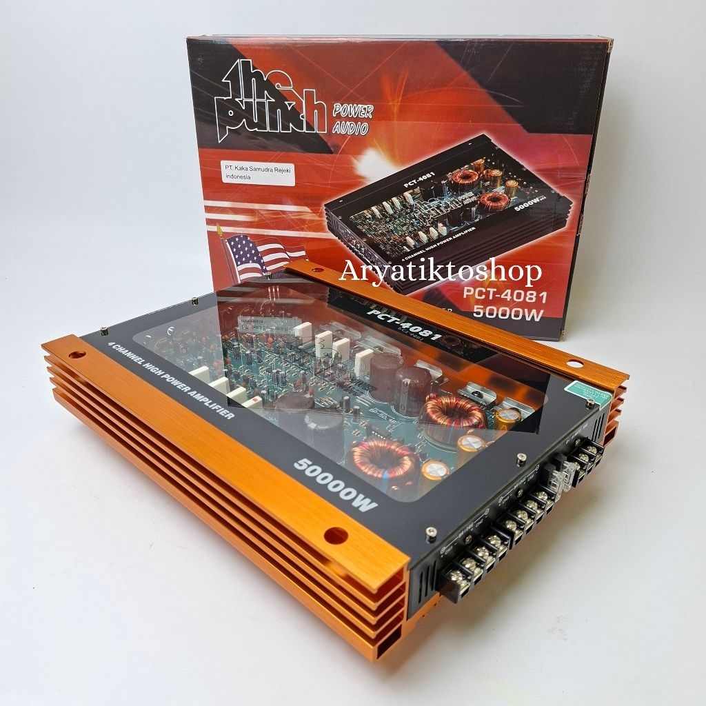 Power 4Channel The Punch PCT 4081 50000watt Pmpo Amplifier Bertenaga