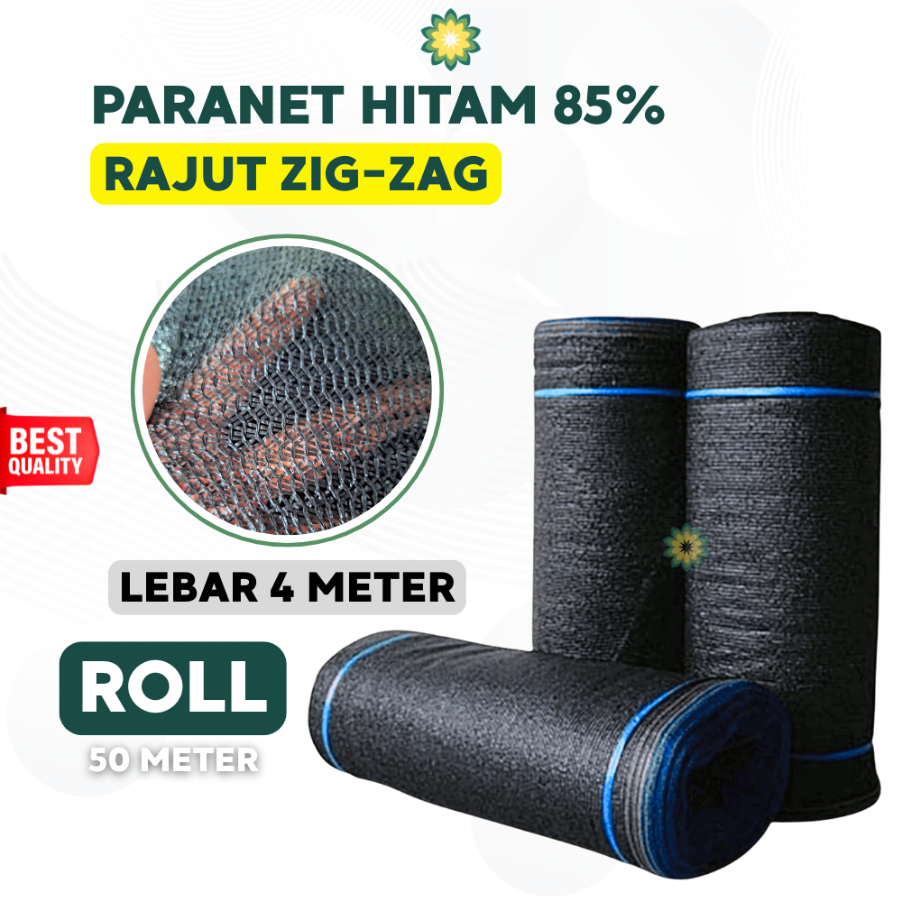 Jaring Peneduh Paranet 85% Zig-Zag Lebar 4 Meter x 1 Roll 50 Meter