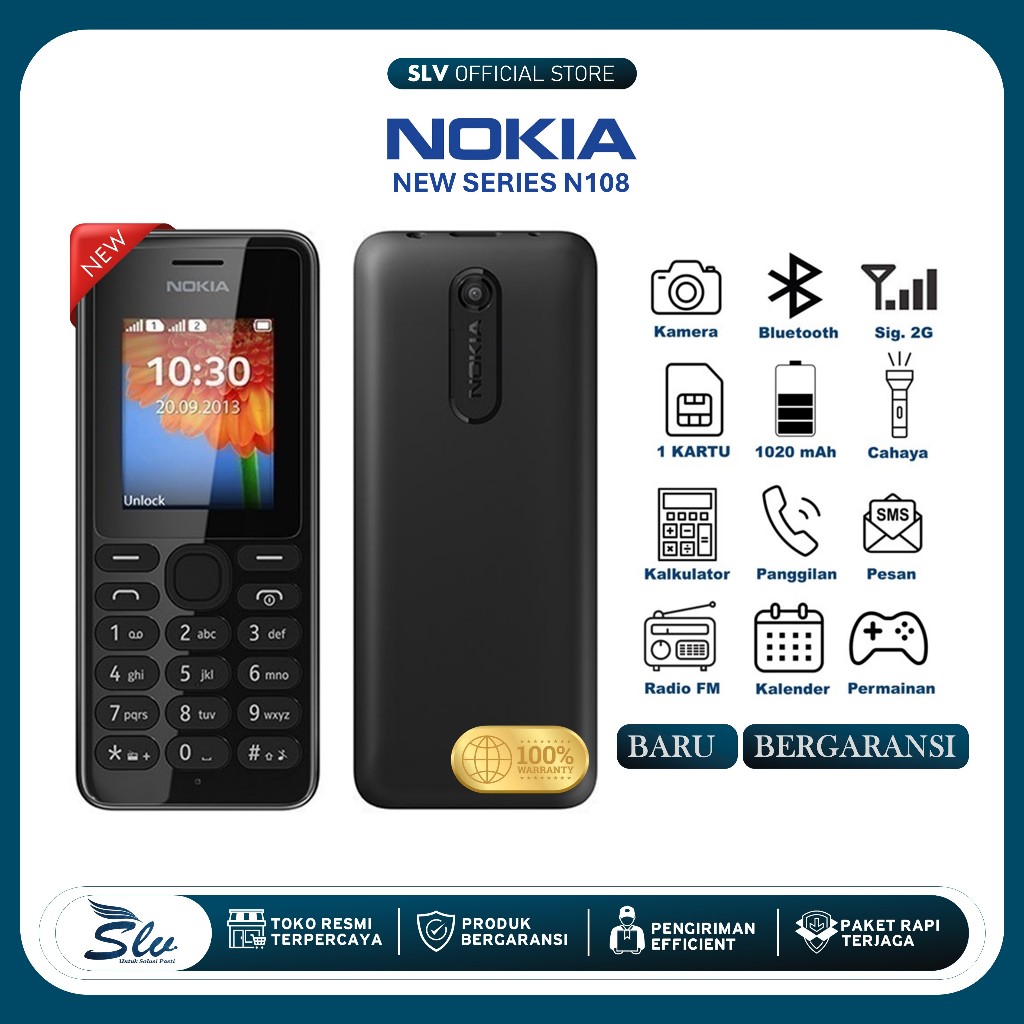 BARU/GRESS Hp Jadul Nokia 108 Murah Berkualitas Hp Feature Phone Hp Murah Berkualitas Hp Jadul Murah