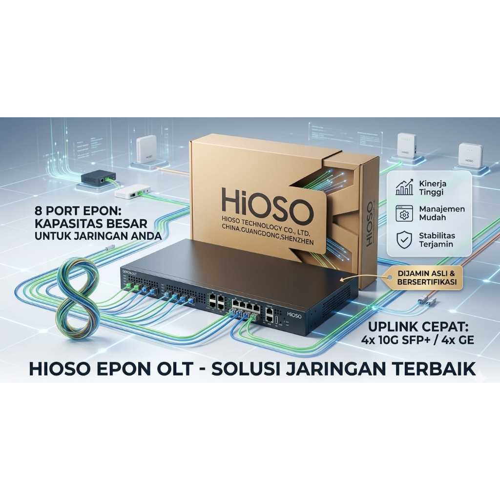 OLT HIOSO EPON 8 PORT HA7308C