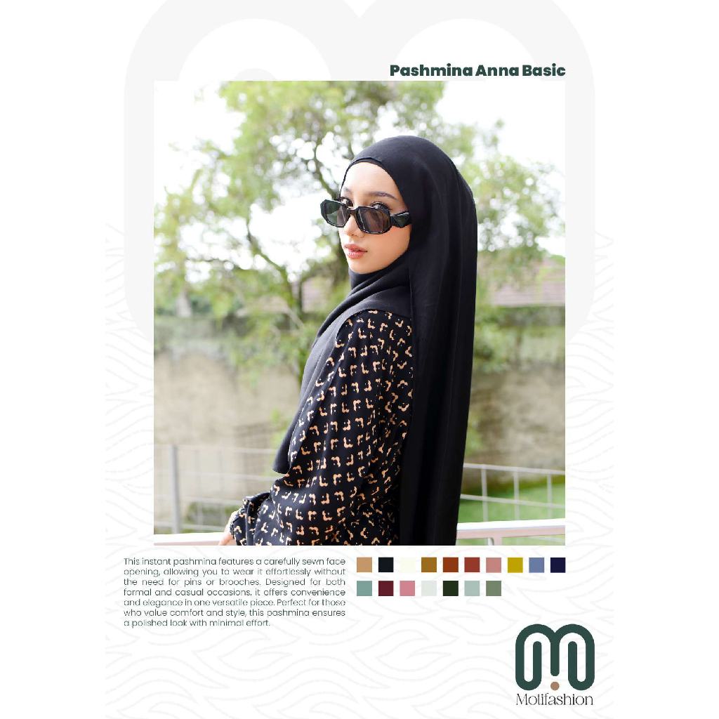 Pashmina Anna Basic | Pashmina | Jilbab | Hijab | Kerudung Rabbani | Rabbani [Ori Motifashion]