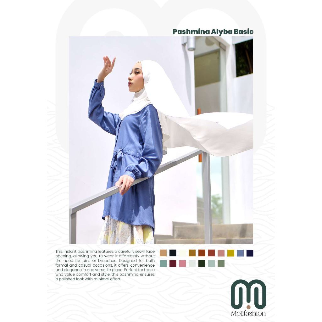 Pashmina Alyba Basic | Pashmina | Jilbab | Hijab | Kerudung Rabbani | Rabbani [Ori Rabbani]
