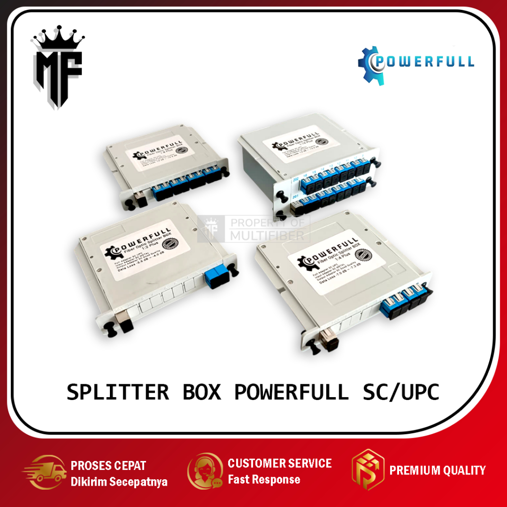 Passive Splitter 1:2/1:4/1:8/1:16 SC UPC Box Brand Powerfull