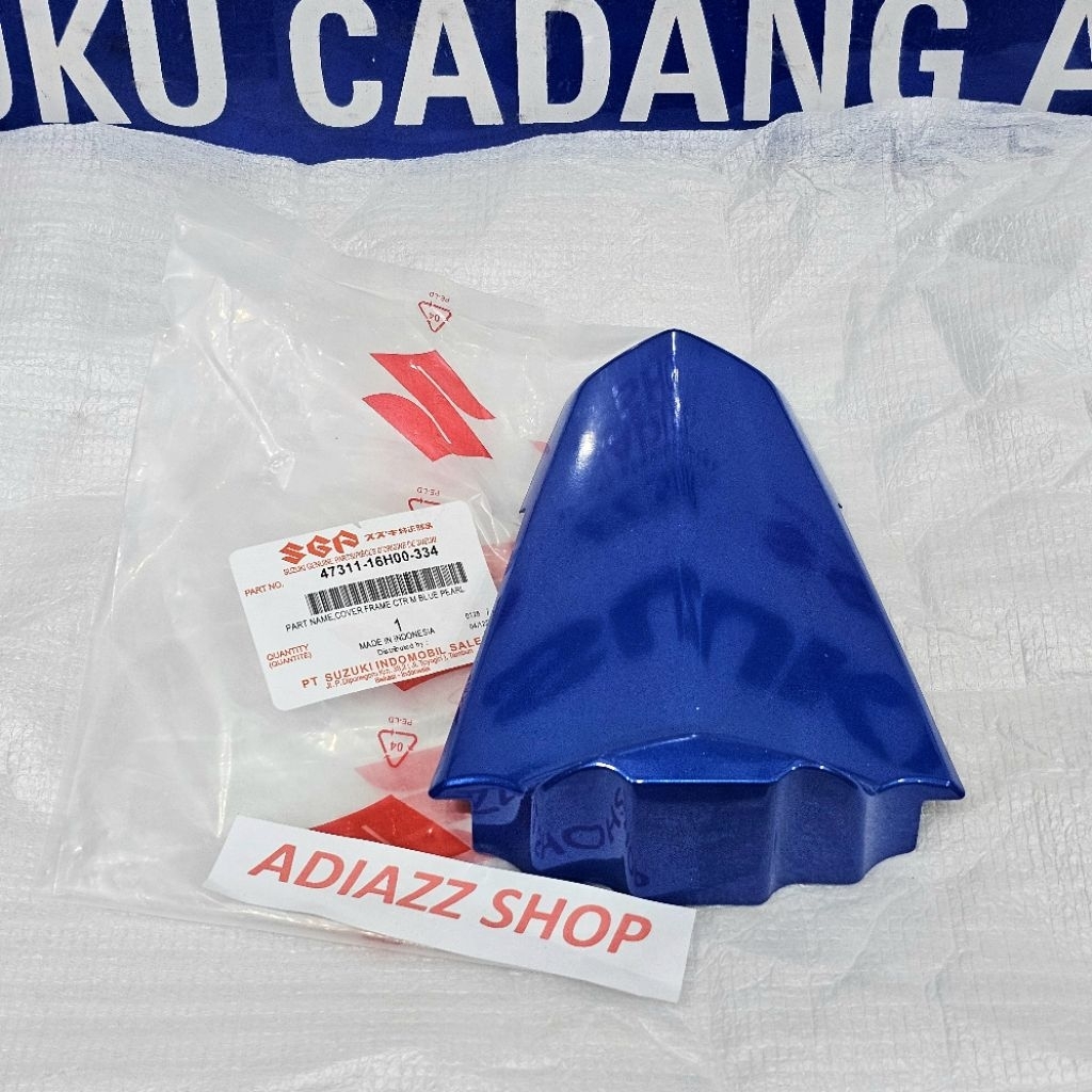 47311-16H00-334 cover frame pet stop sambungan body belakang biru shogun new 125 fl nr rr ori sgp