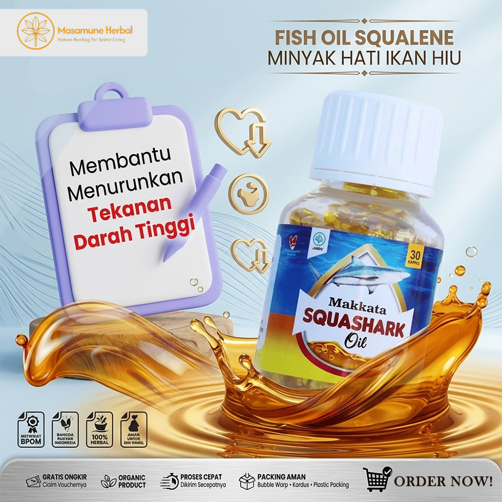 MAKKATA – SQUASHARK OIL 30 Kapsul Halal Tinggi Omega 3 6 9