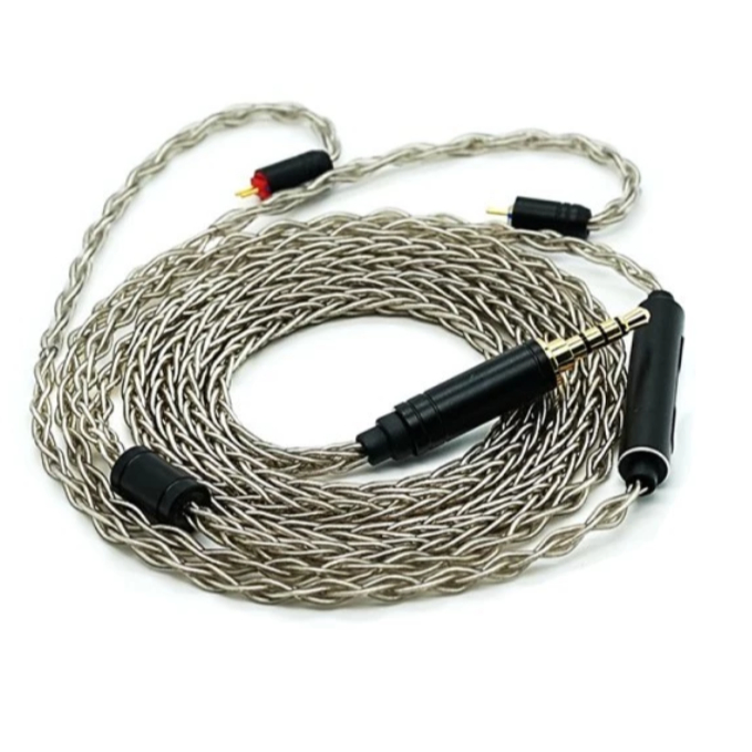 XINHS 8 Core Silver Plated Copper 3.5mm / USB Type C Upgrade Cable With Microphone IEM Kabel