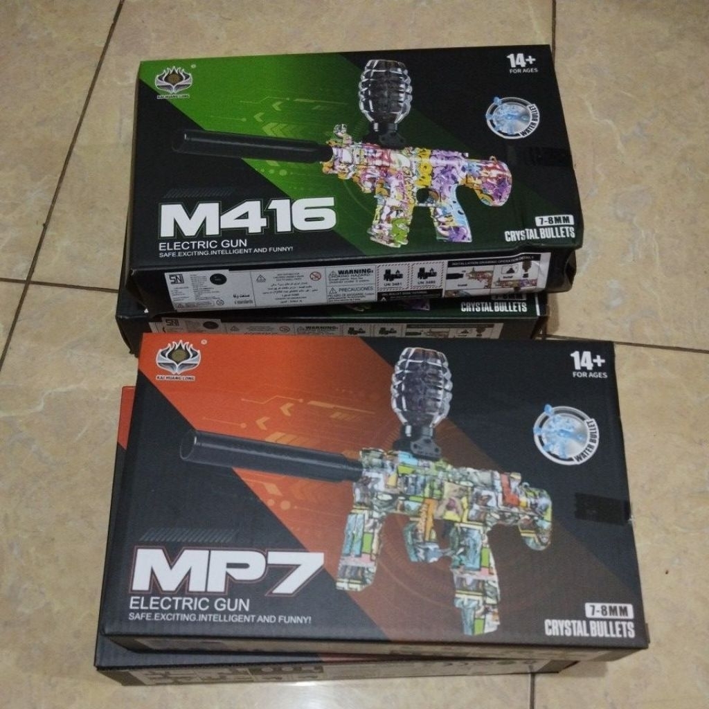 oketoys mainan pistol crystal gell soft tembakan jelly electric gun M416 water gell electric gun MP7
