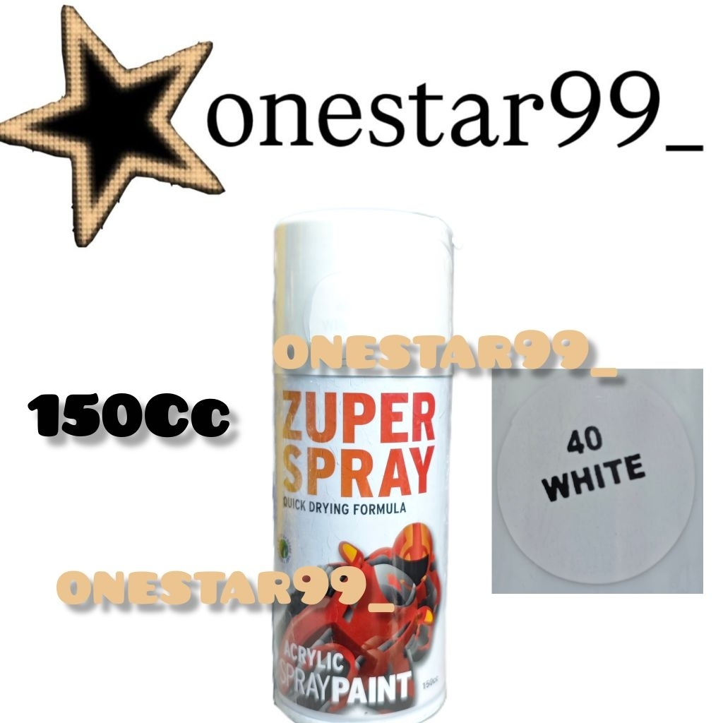 Pilok Pilox Pylox Cat Zuper White 40 Putih Glossy Mengkilap Spray Paint 150cc