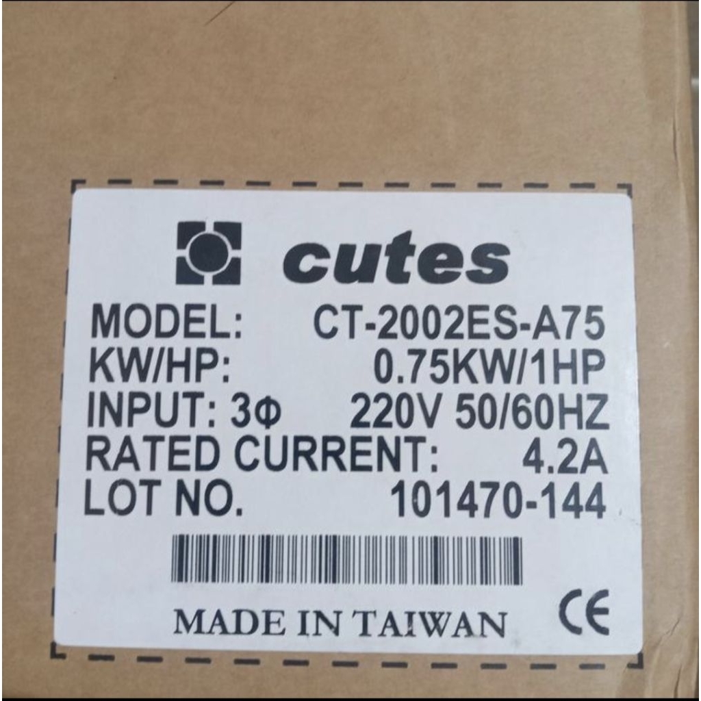 INVERTER CUTES CT-2002ES-A75 0.75KW 1HP 220V ORIGINAL