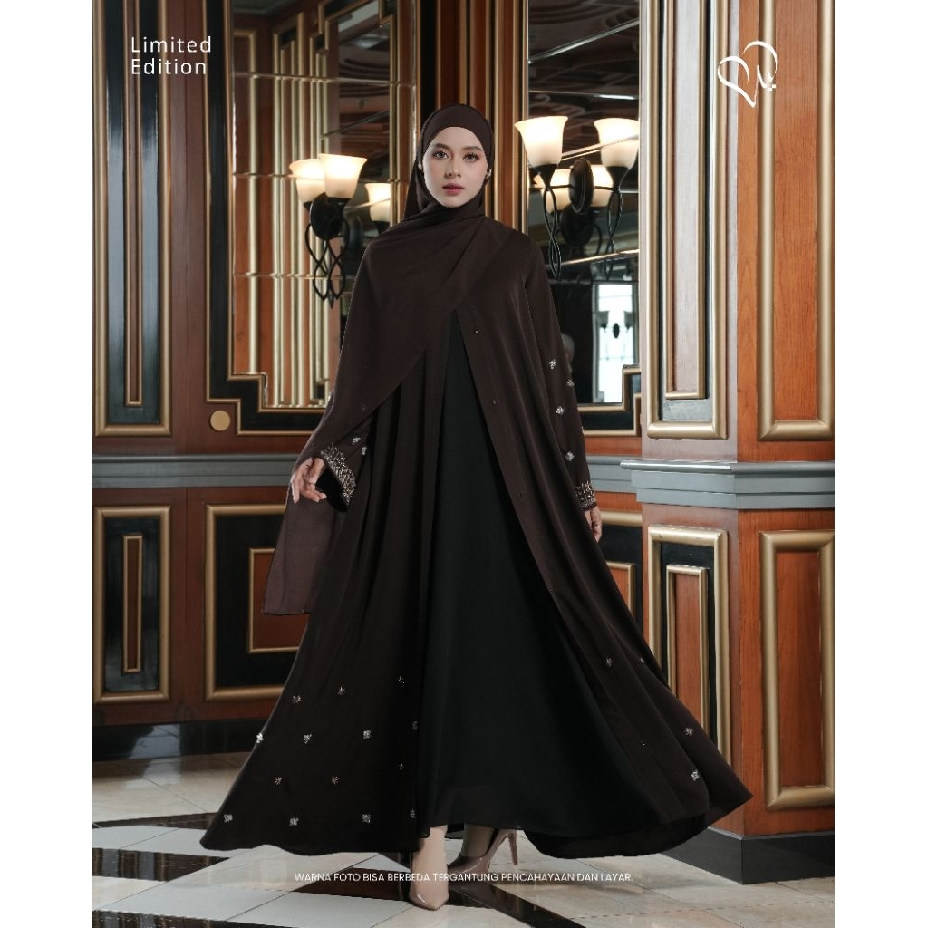 FREE PASHMINA PAYET - LIMITED EDITION - YARA OUTER ABAYA EXCLUSIVE LAYL ATTIRE OFFICIAL