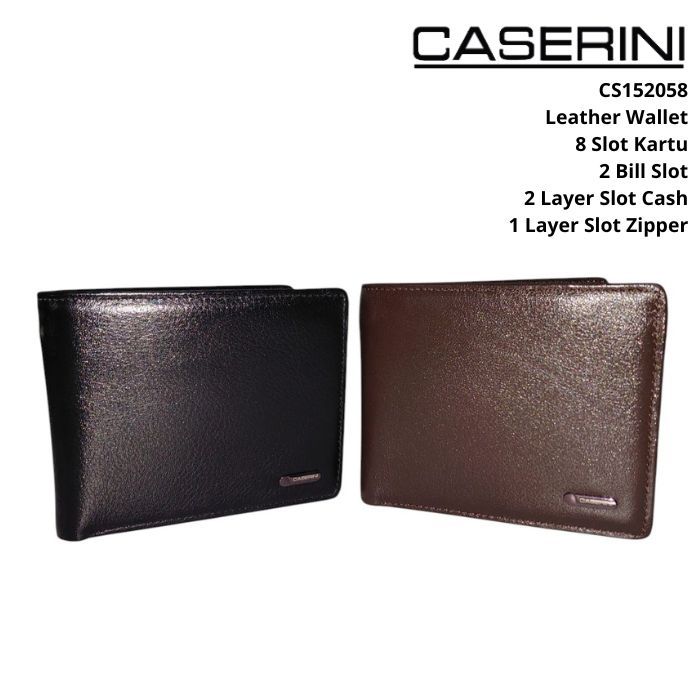CASERINI CS152058 Dompet Pria Ukuran Slim dan Minimalis Bahan Kulit Sapi Asli 100% Genuine Leather U