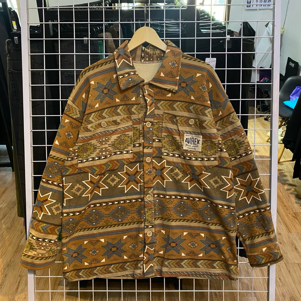 Avirex Aztec Pattern Flannel Shirts #Fl1460