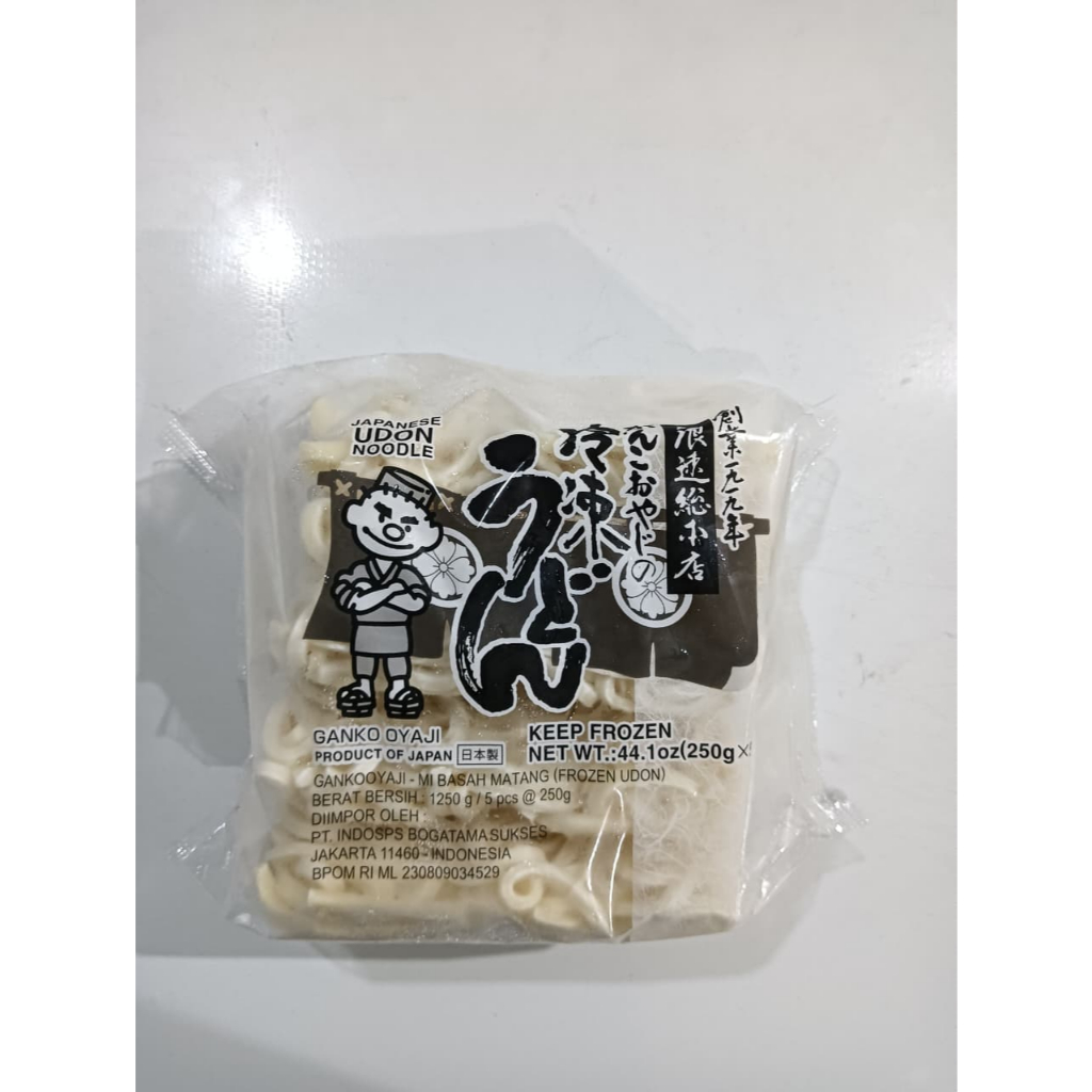 GANKO OYAJI JAPANESE UDON NOODLE 1.25KG / MI UDON JEPANG FROZEN / IMPORT JAPAN - BPOM RI - NO HALAL 