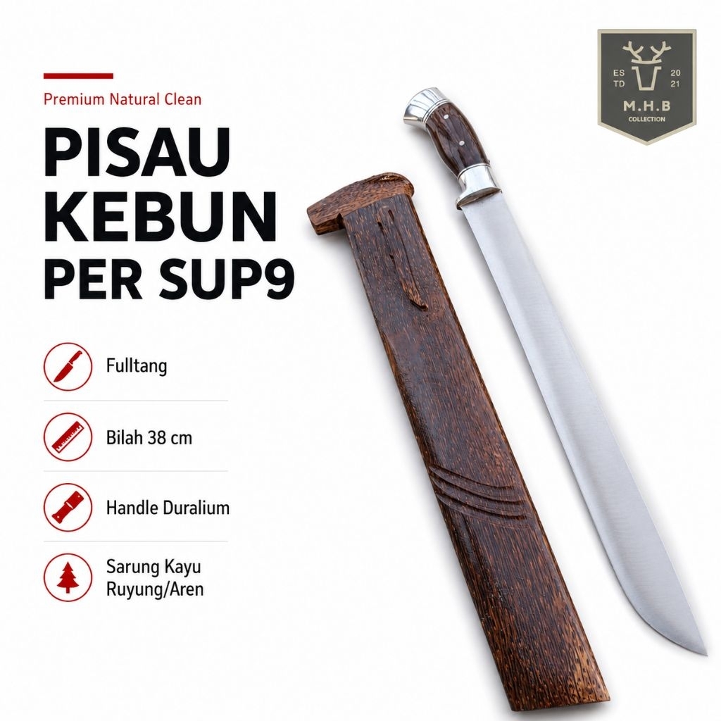 MHB | Golteb Golok Perkebunan Per Sup9 Fulltang Aren