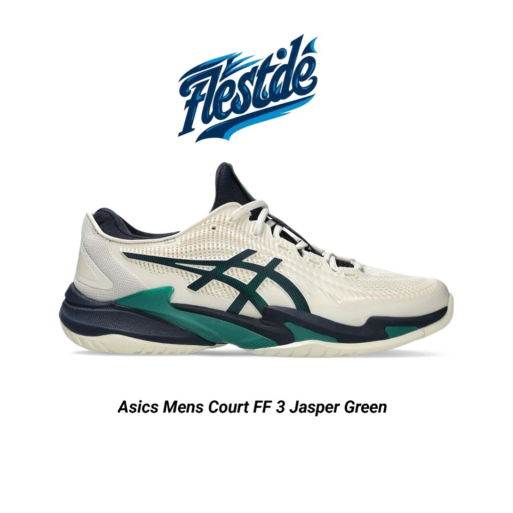 Sepatu Tenis Asics Mens Court FF 3 Jasper Green