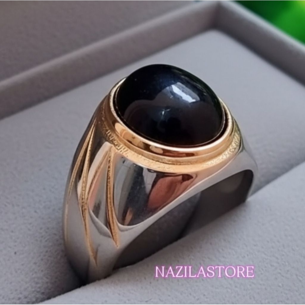 CINCIN BATU BLACK KECUBUNG ULUNG TANDUK DIMENSI 15X20 SUPER SPESIAL