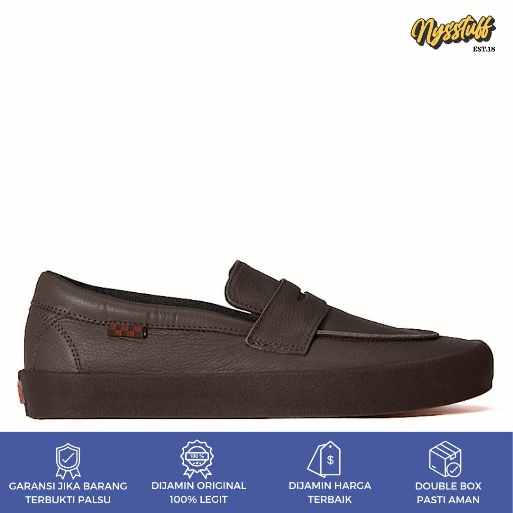 Vans Skate Loafer Leather Rust Bronze Brown ORIGINAL