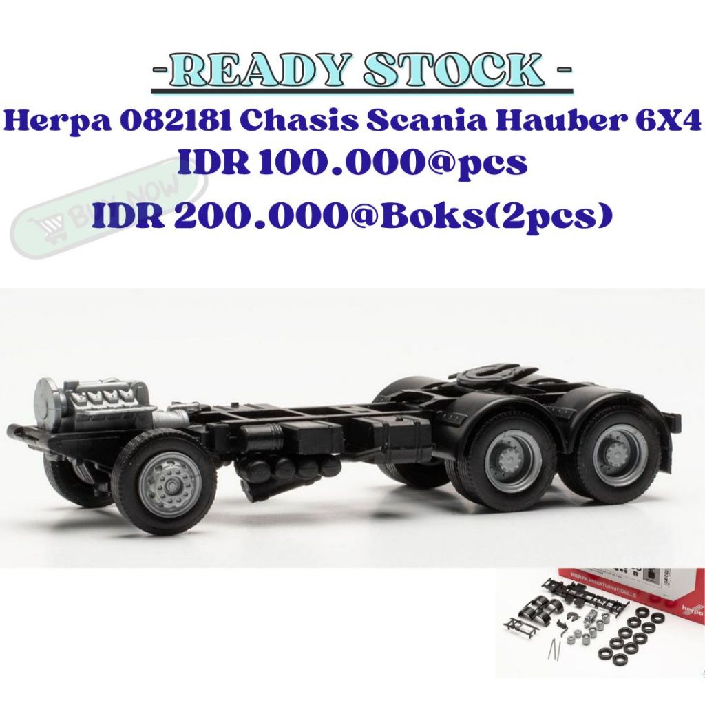 Herpa 082181 Chassis Scania Hauber 6x4 1:87 HO