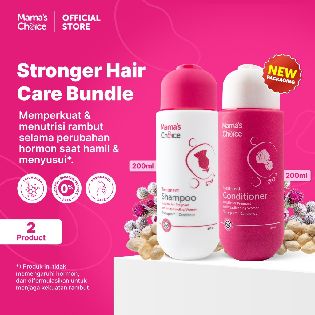 [Bundle] Mama’s Choice Treatment Shampoo & Conditioner | Shampoo Rambut Rontok - Shampo dan Conditioner Rambut Rontok Ibu Hamil