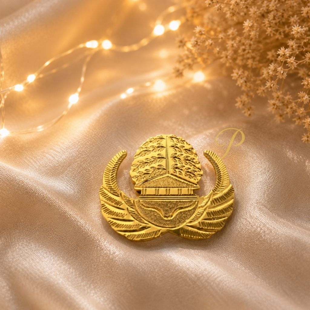PIN KORPRI CHIP PREMIUM LAPIS EMAS – MEWAH & ELEGAN