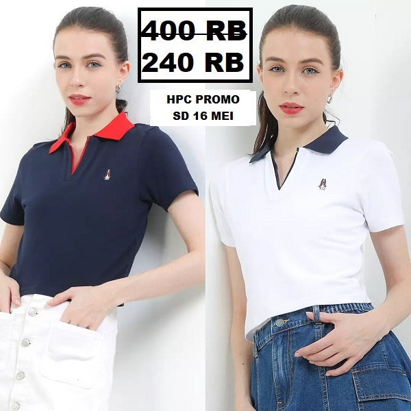 Baju Polo Wanita Hush Puppies 100% Original Store LEIGHTON