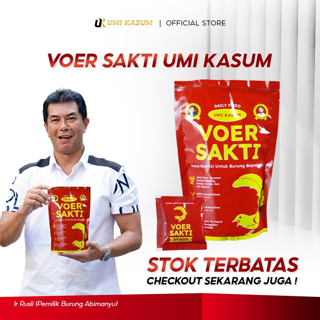 Voer Sakti Coklat By Umi Kasum - Fur Pakan Burung Tinggi Protein Rasa Biskuit Pur Diformulasikan Ole