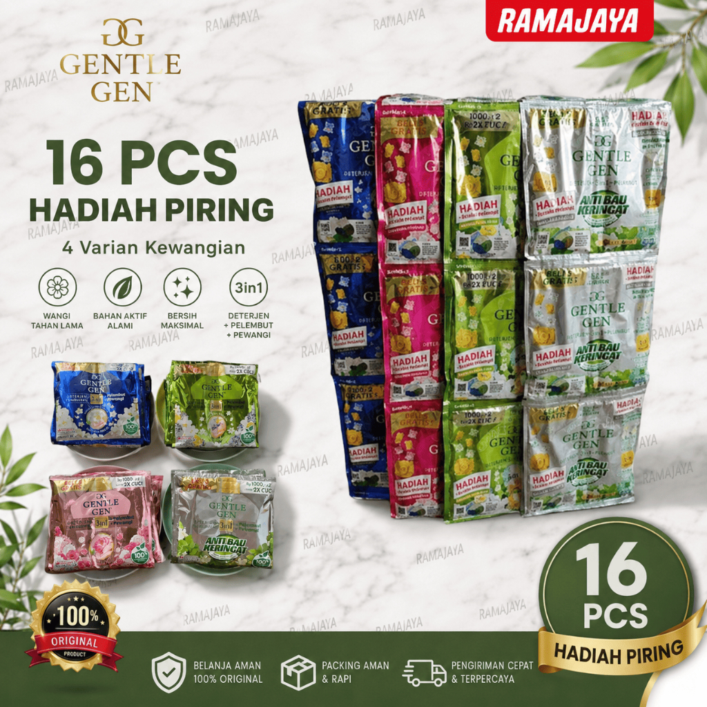 {16 SACHET GENTLE GEN} GENTLE GEN ISI 16 SACHET GRATIS PIRING