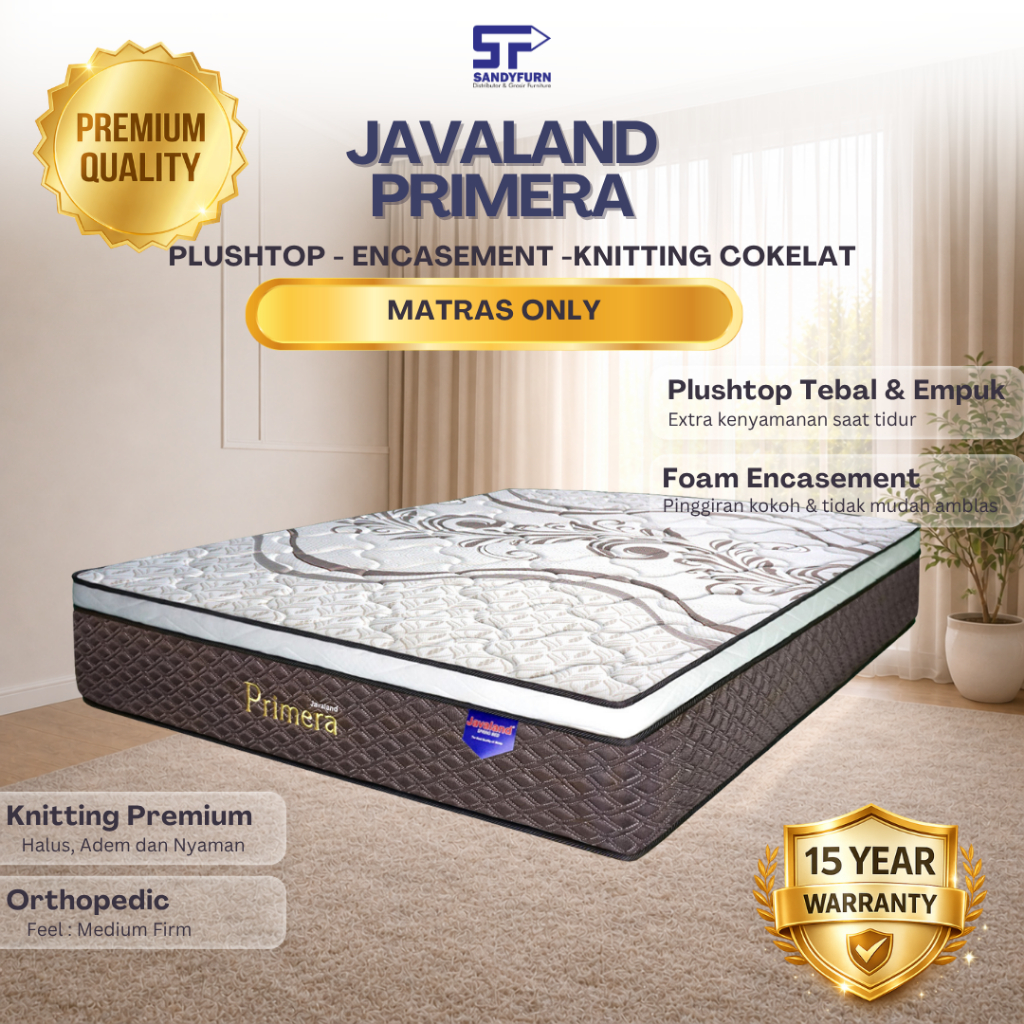 Javaland Primera Plushtop Springbed – Kasur Empuk Garansi