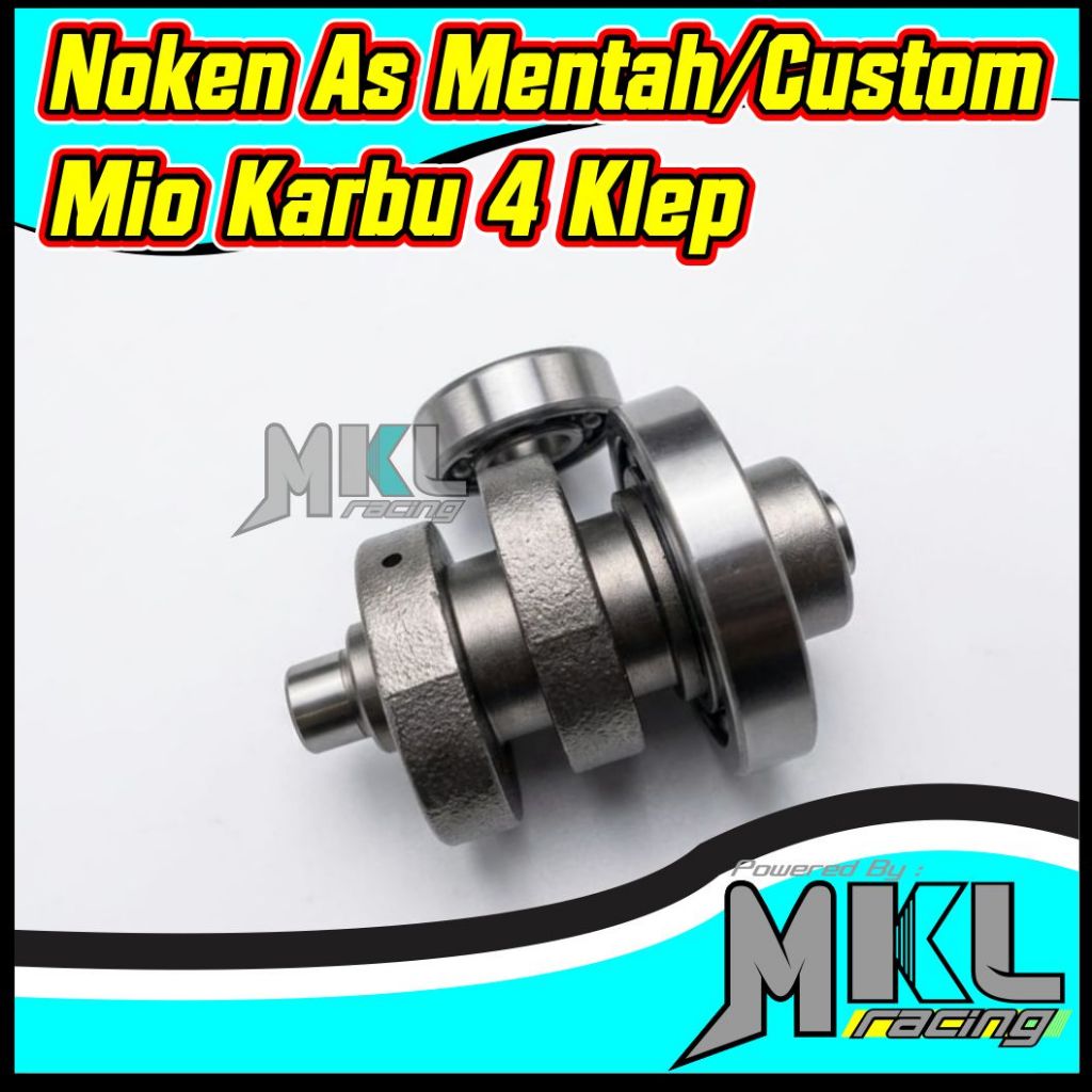 NOKEN AS CAMSHAFT YAMAHA MIO 4 VALVE MENTAH CUSTOM HEAD Klep MG Hi Force H4R Kop Silinder Ataka Cam 