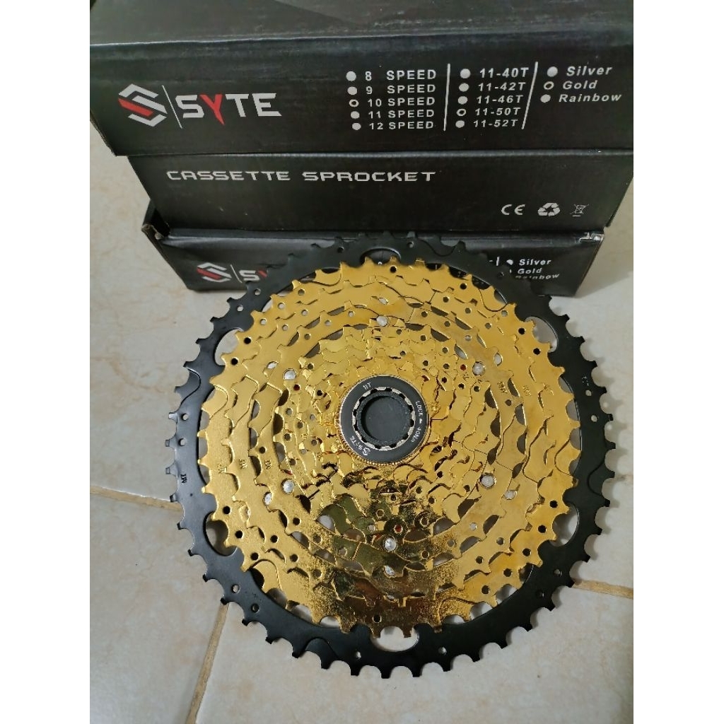 sprocket sepeda 11 speed 11-50t warna gold