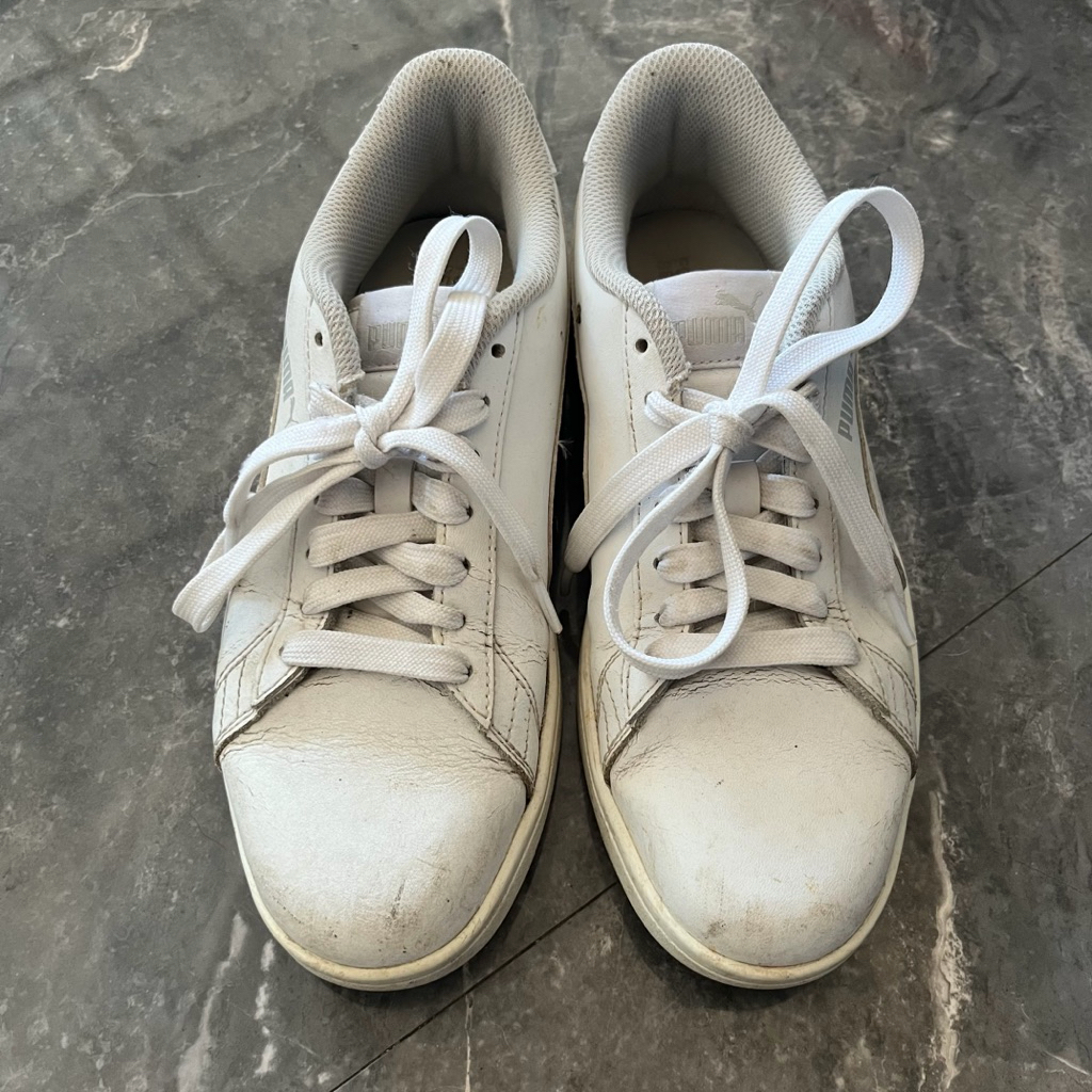 PRELOVED Sepatu Puma Wanita | White Sneakers 39 | Sepatu Casual Putih