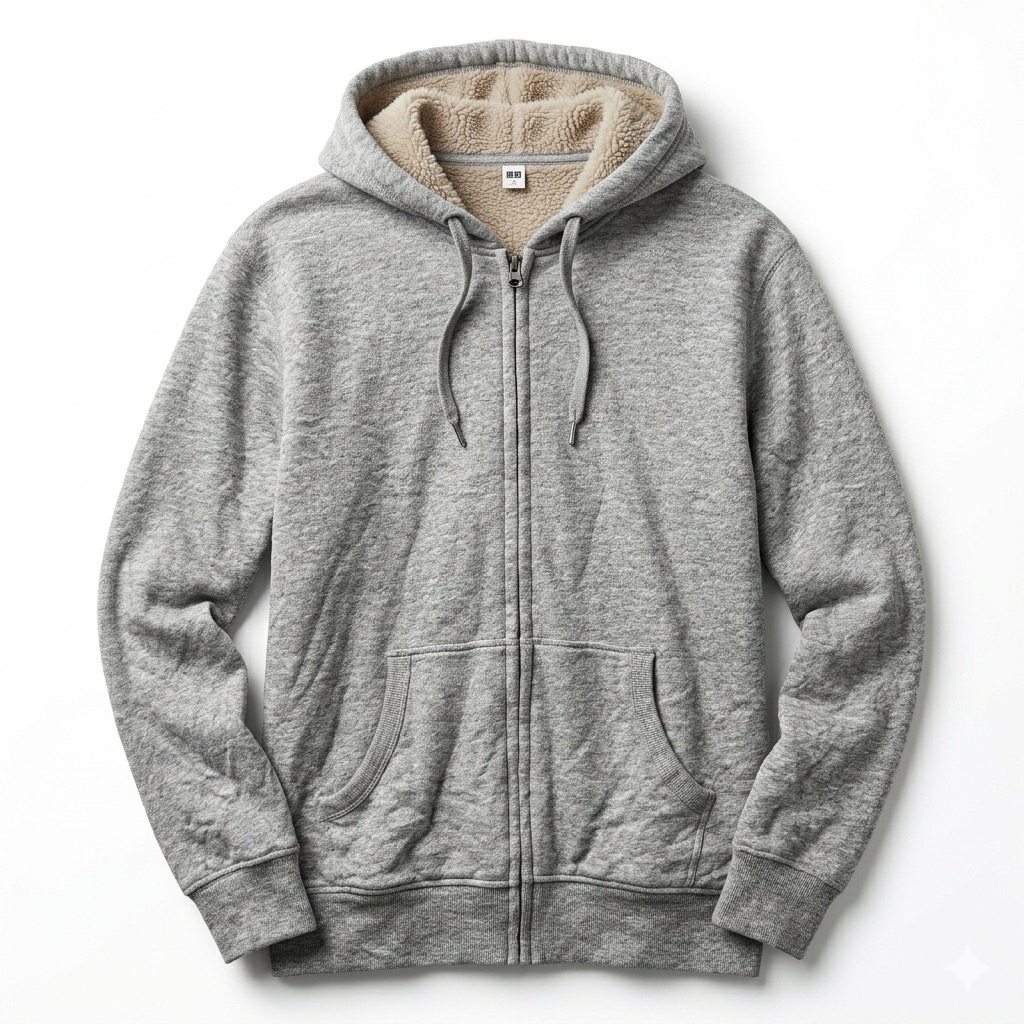 Hoodie sherpa uniqlo second