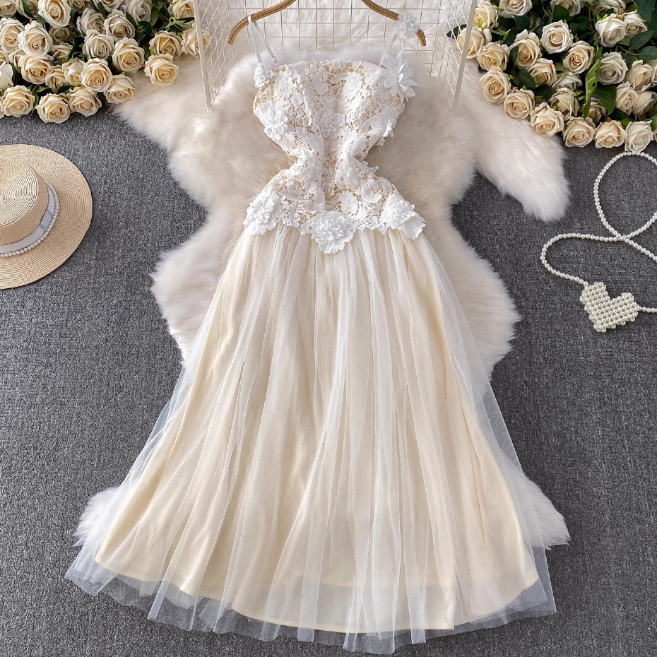[READY STOCK FAIRLADY]  LD 78-84 Alea Party Dress Maxi Brukat Ivory Floral