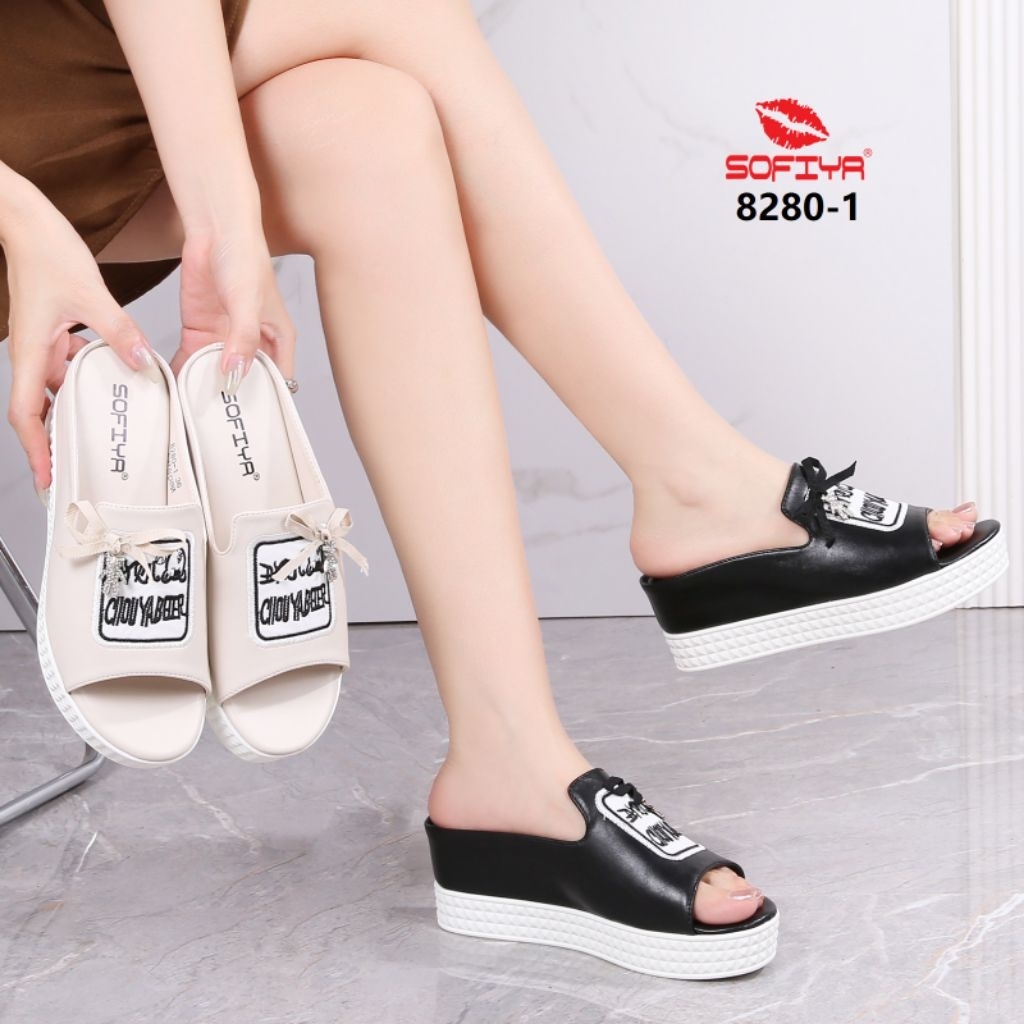 SOFIYA ORI 8280 1 SANDAL WEDGES WANITA IMPORT / IMPORT / SENDAL HAK  TINGGI 7CM/KOREAN KOREA STYLE/ 