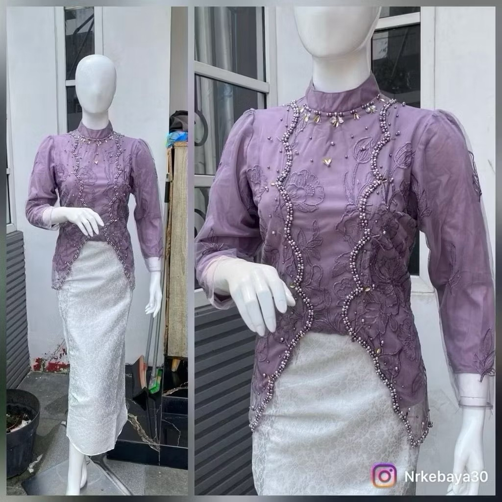 (free hijab) Kebaya Lidya Payet / kebaya modern/ kebaya janggan/ kebaya wanita model terbaru/ kebaya