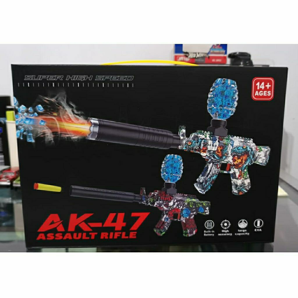 Mainan Tembakan water gel blaster AK 47