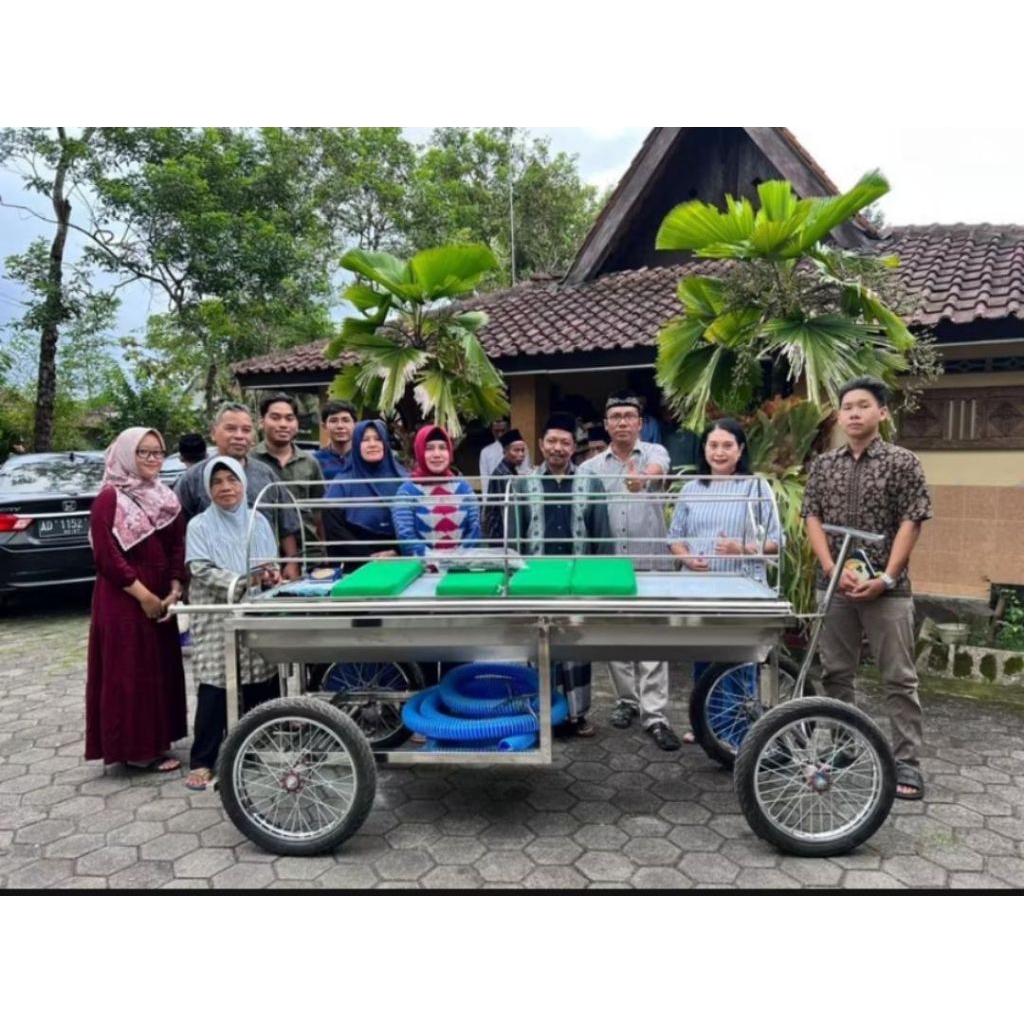 Kereta Pemandian Jenazah Stainless, Kereta Jenazah Multifungsi, Stainless Steel- Anti Karat