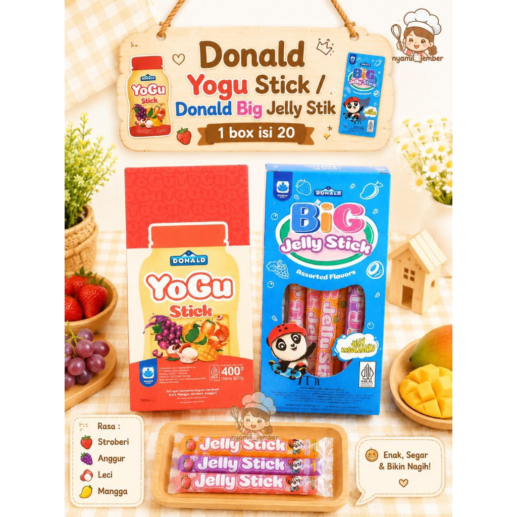 YOGU STICK DONALD ISI 20 - DONALD BIG JELLY STICK ISI 20