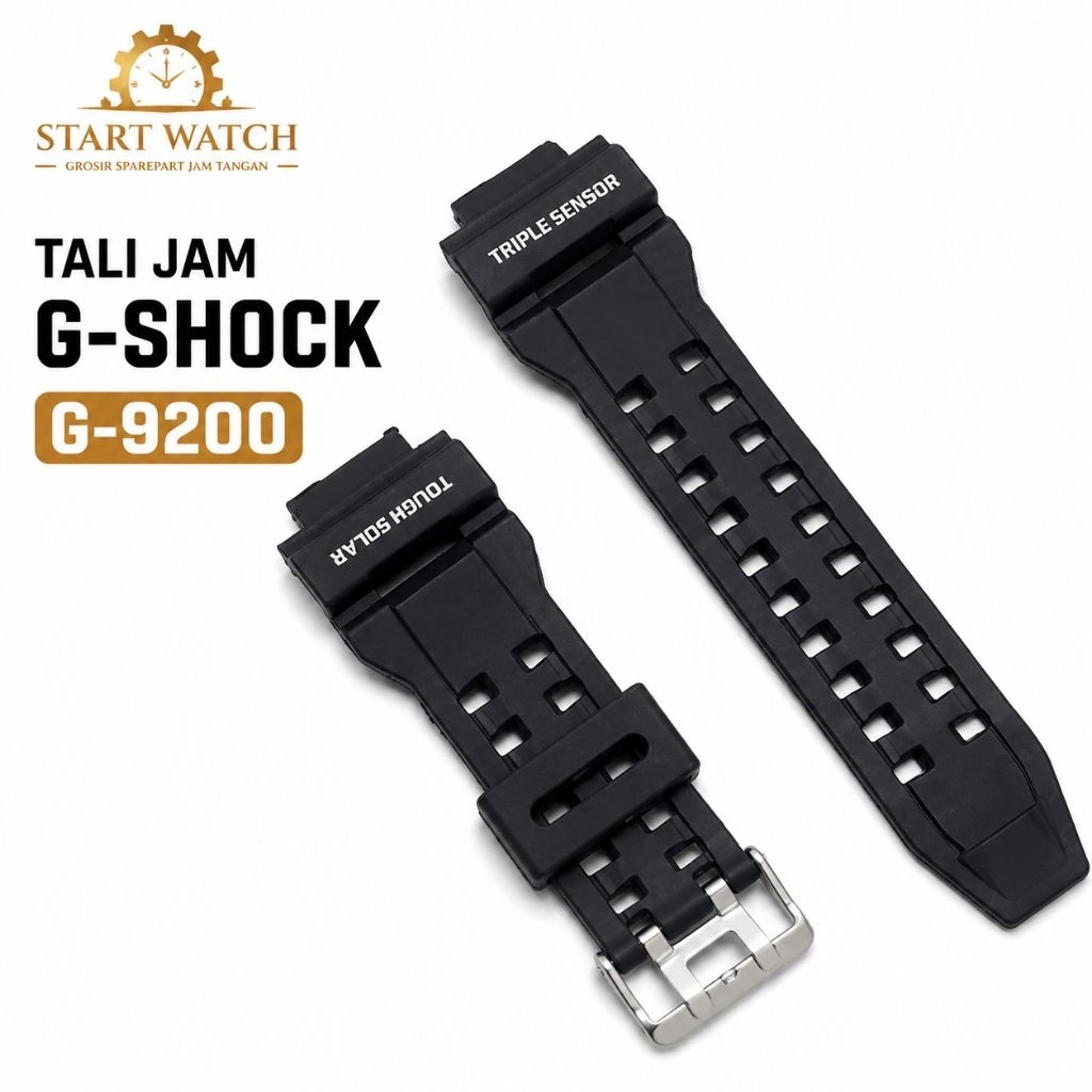Tali Jam Tangan CASIO G-SHOCK G-9200 Strap Silikon G SHOCK Resimen Tough Solar G9200