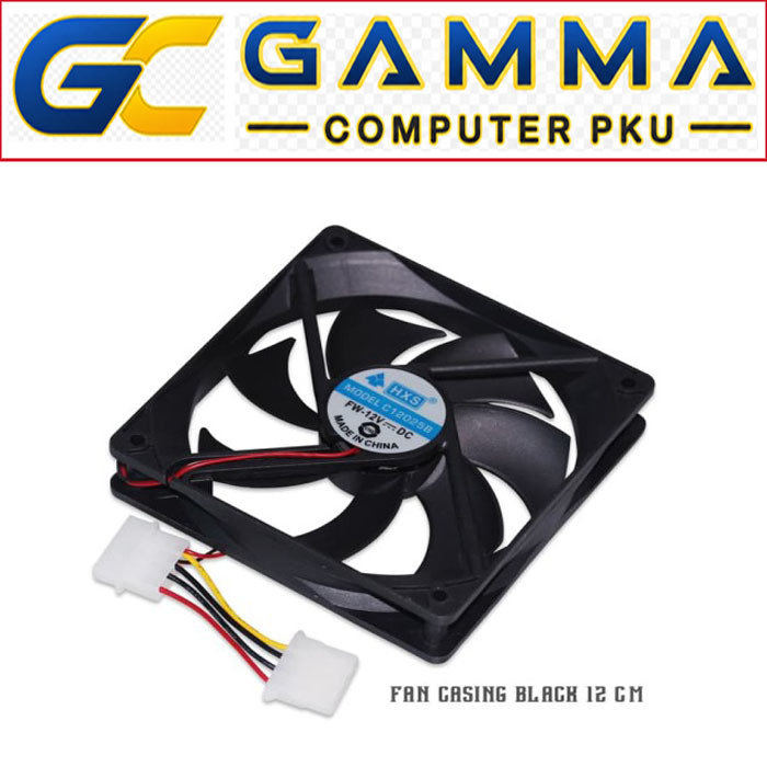 FAN CASING 12CM HITAM / FAN 12 CM DC