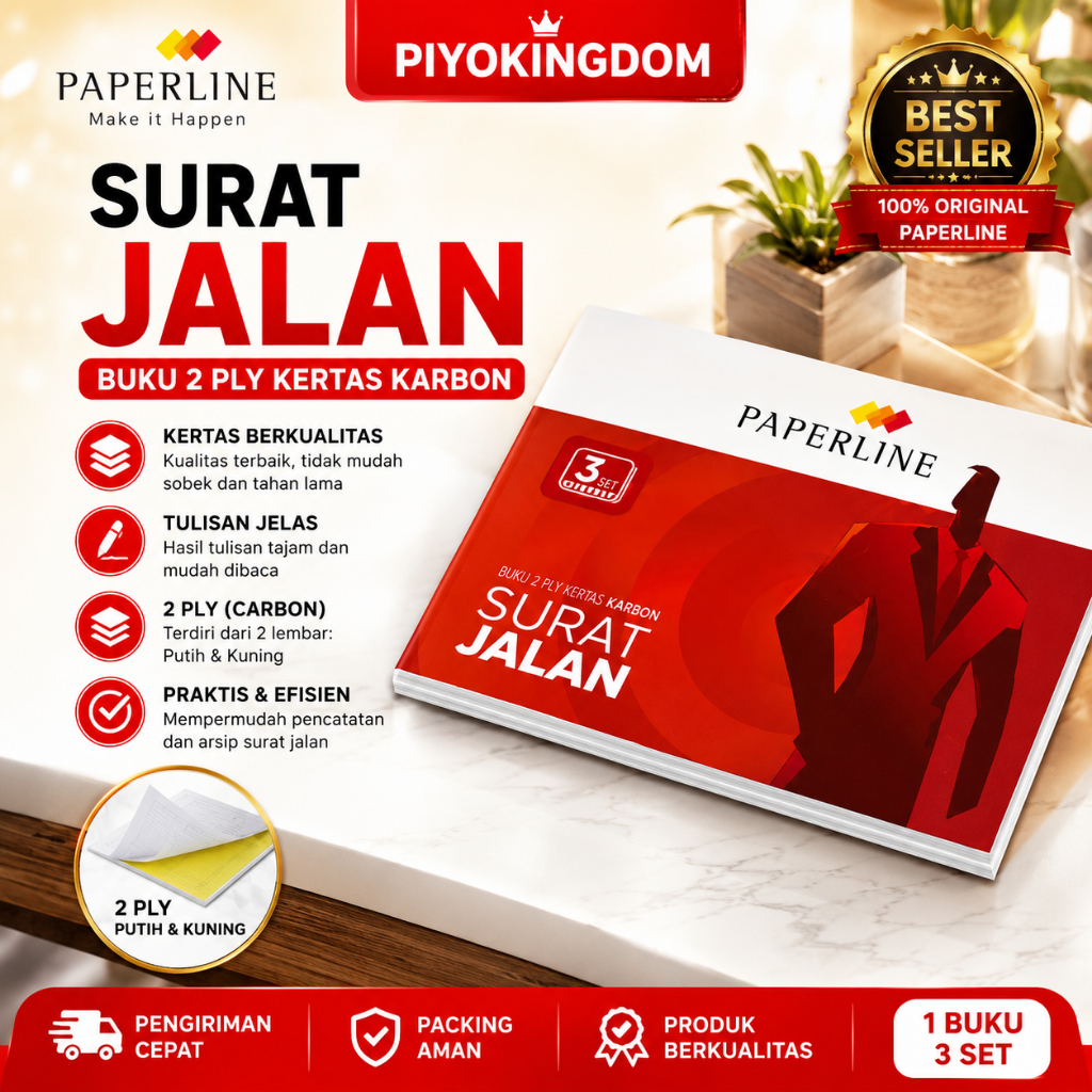Nota Surat Jalan Paperline 3 Ply Premium / Buku Surat Jalan Paperline 3 Ply (Satuan)