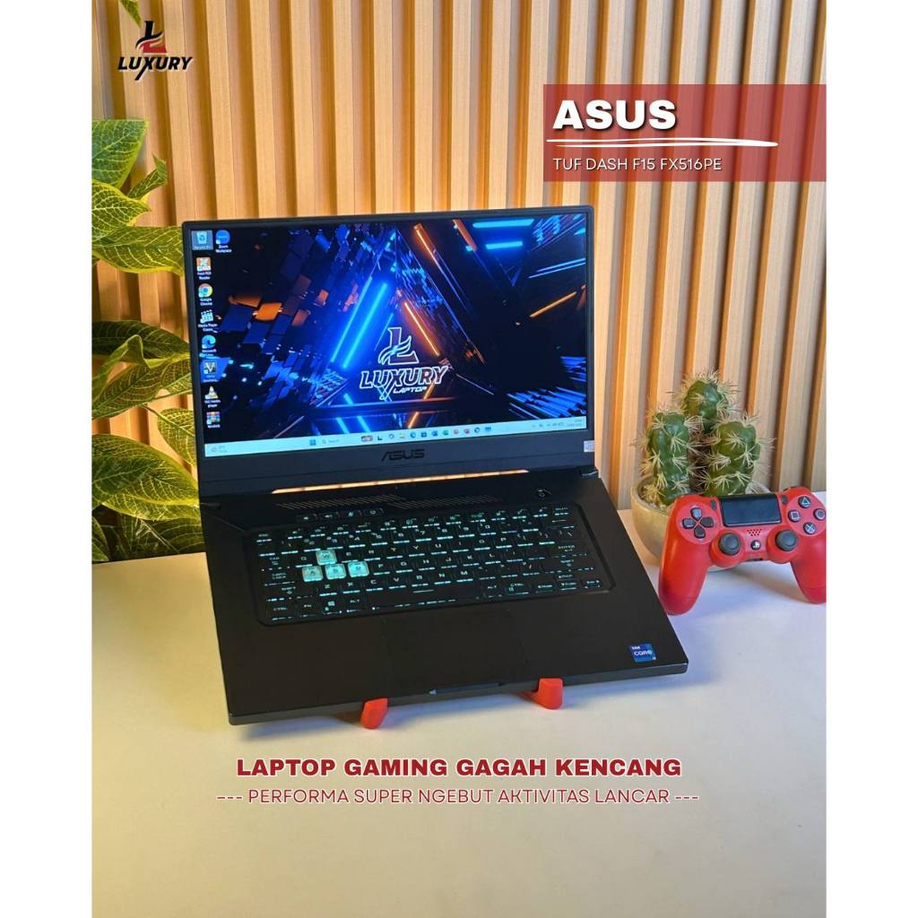LAPTOP ASUS TUF DASH F15 FX516PE CORE I7 GEN 11 NVIDIA RTX 3050 TI SSD 512GB RAM 16GB BACKLIGHT SECO