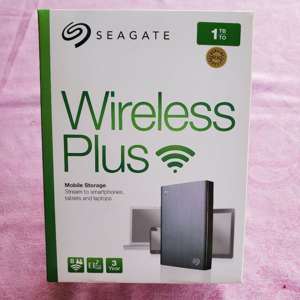 Seagate Wireless Plus 1TB External Hard Drive Wireless HDD Portable Backup Streaming Data Original G