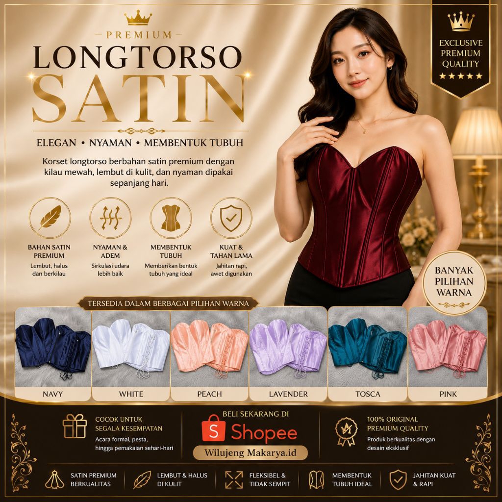 Longtorso Satin Kebaya / Longtorso Kebaya / Longtorso Satin Premium