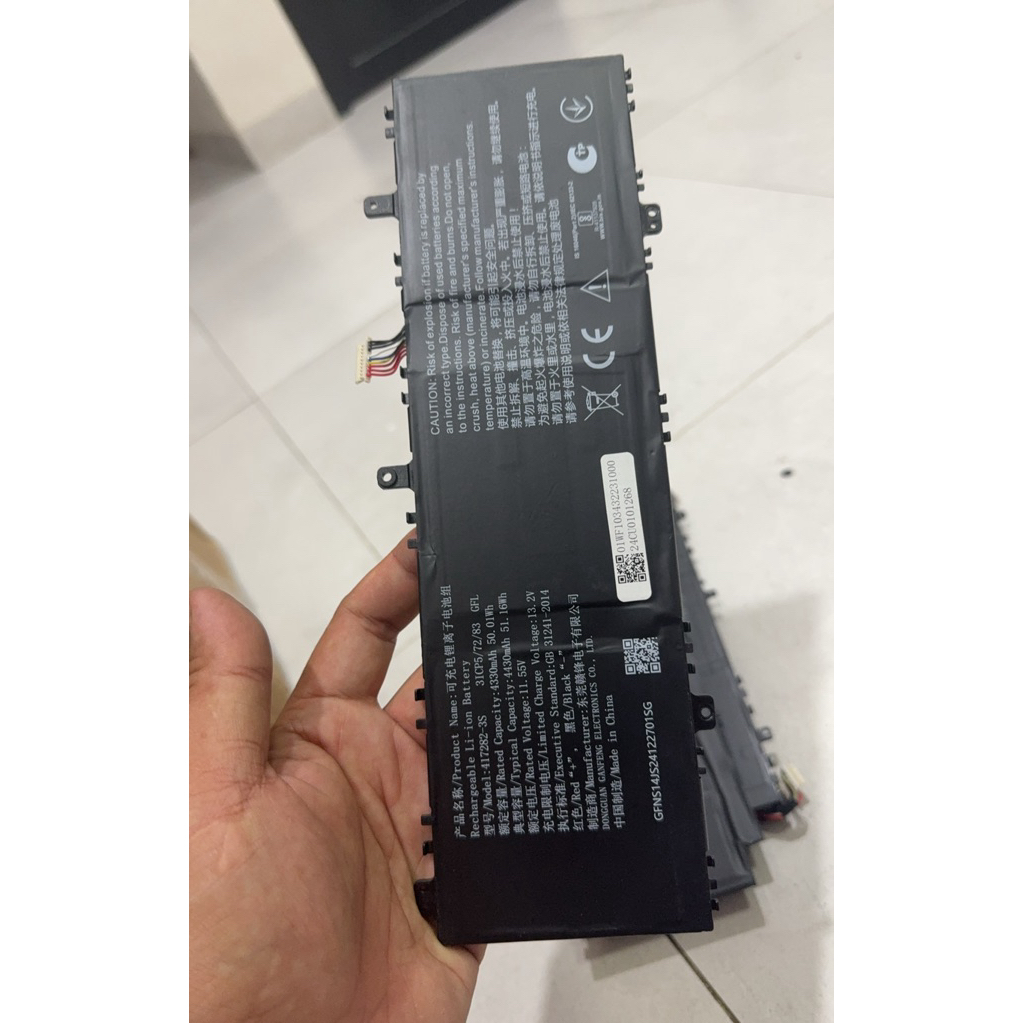 BATERAI BATTERY LAPTOP INFINIX INBOOK X2 i3, i5, i7 Model:417282-3S ORIGINAL jos garansi uang kembli