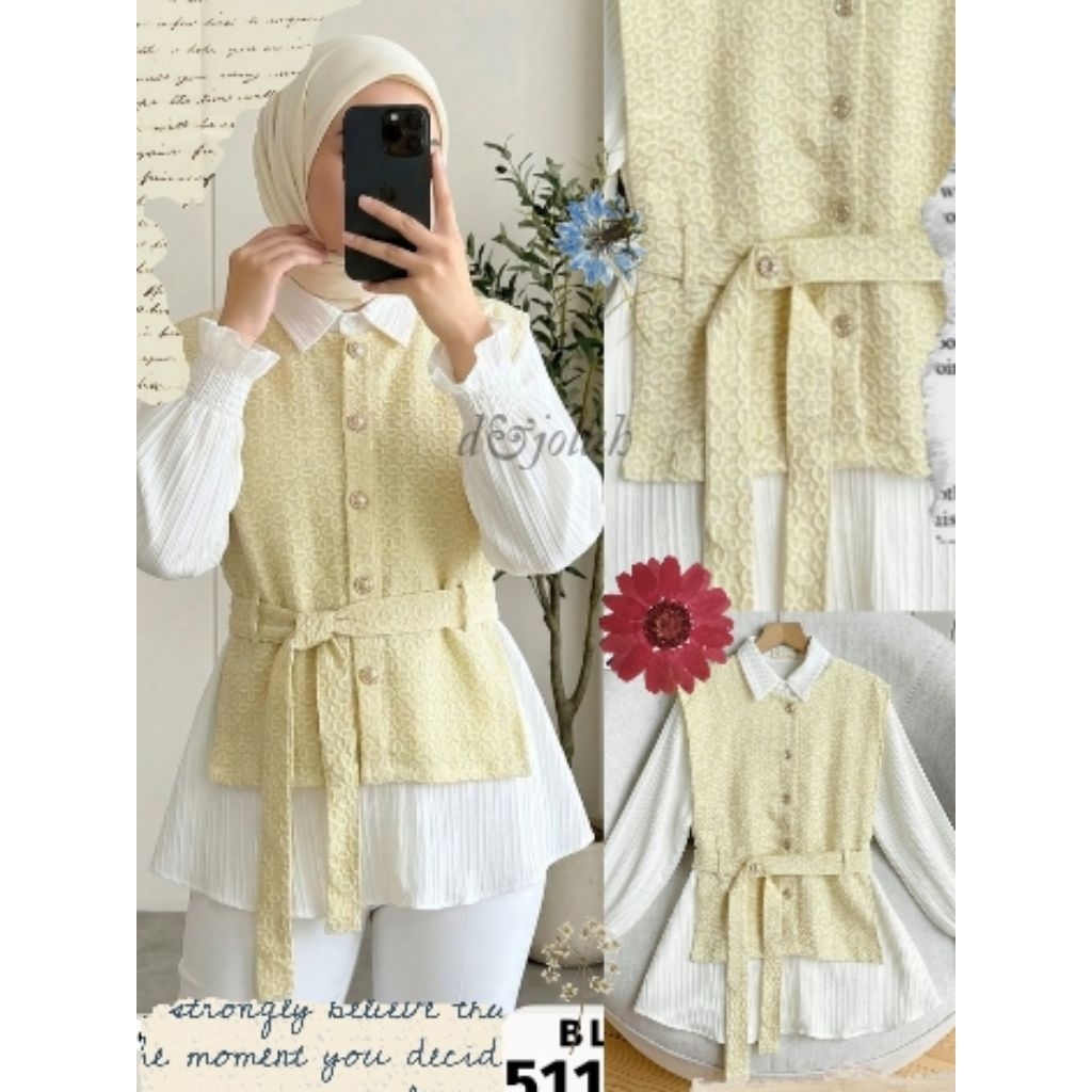 Atasan wanita - Clara Casual Blouse kekinian, oufit kantor, kuliah, baju lebaran