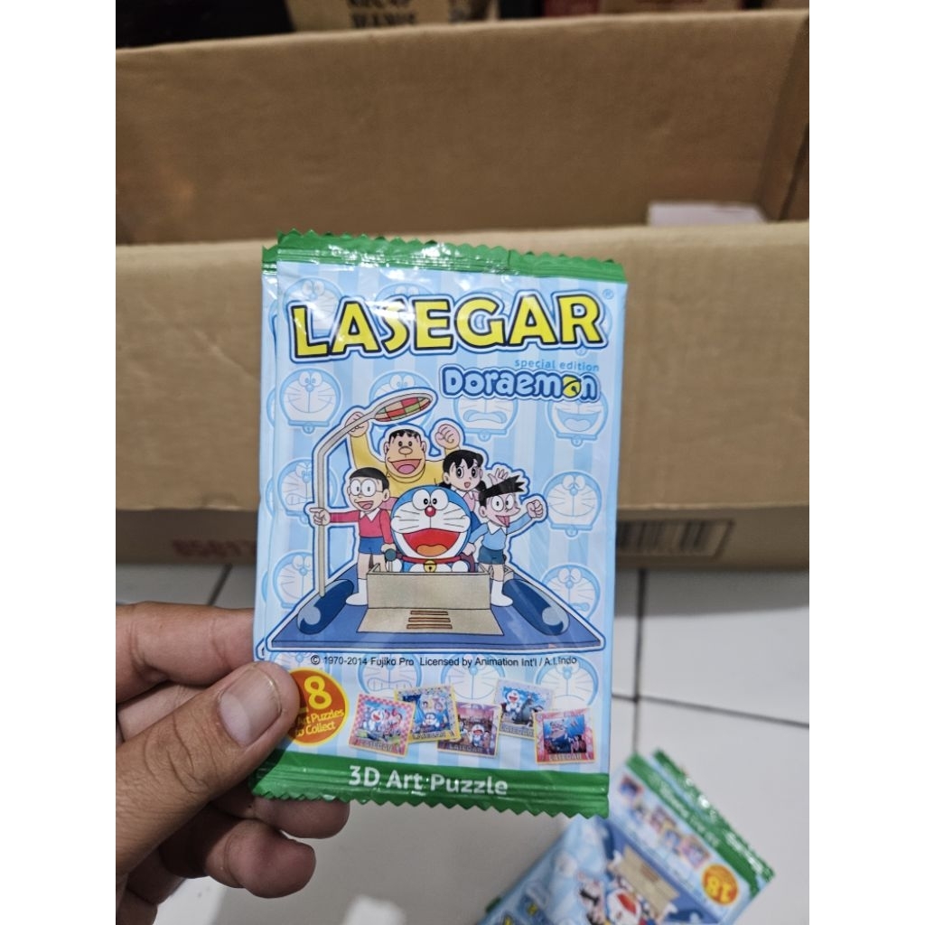 Lasegar 3D Art Puzzle Doraemon Edisi Khusus Resmi dengan 8 Potongan Puzzle untuk Koleksi Anda