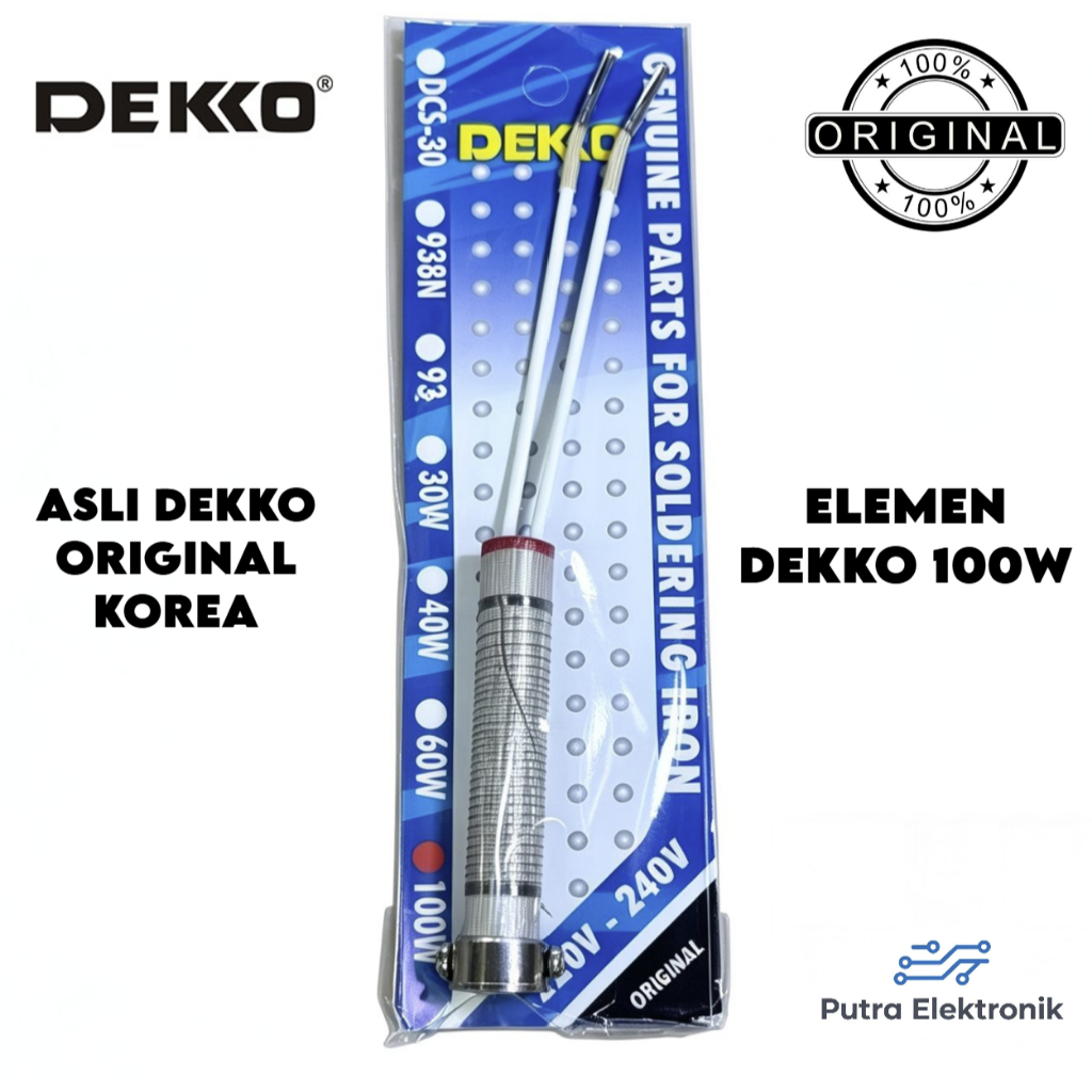 ELEMEN SOLDER DEKKO 100W WATT ASLI ORIGINAL DEKKO